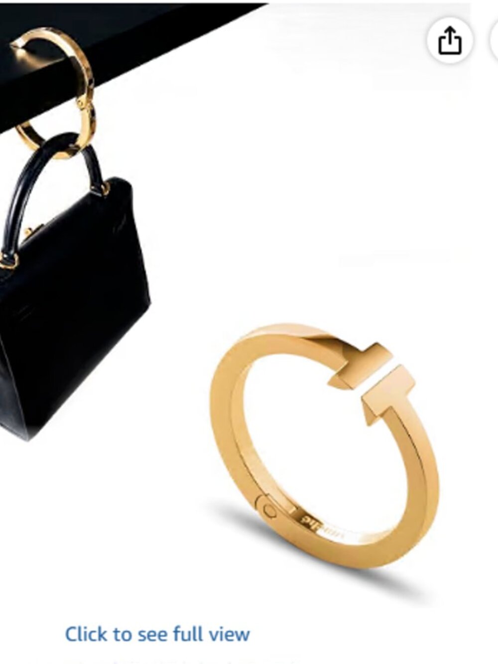 Attaché Purse Hook for Table, Gold, H design, can wear as bracelet